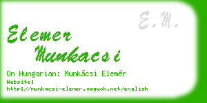 elemer munkacsi business card